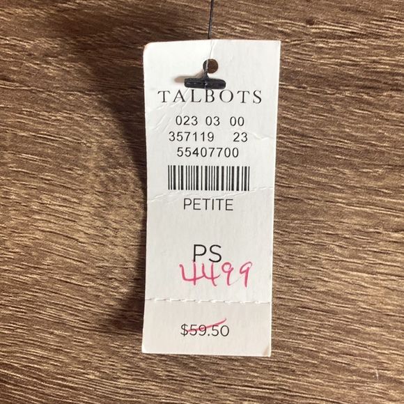 NWT EMBROIDERED SQUARE NECK Camellia Talbots Small Petite Top - Picture 9 of 9